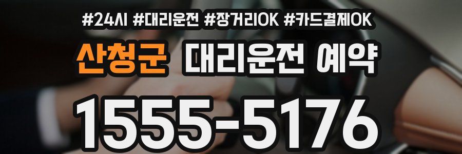 산청군 대리운전 예약