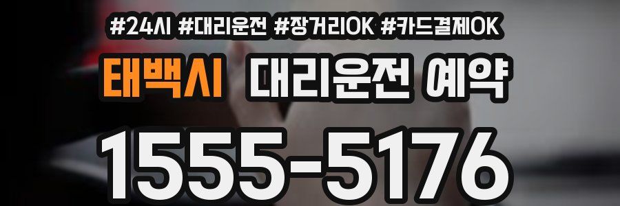 태백시 대리운전 예약