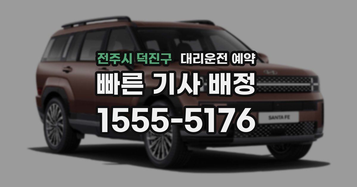 전주시 덕진구 대리운전 예약