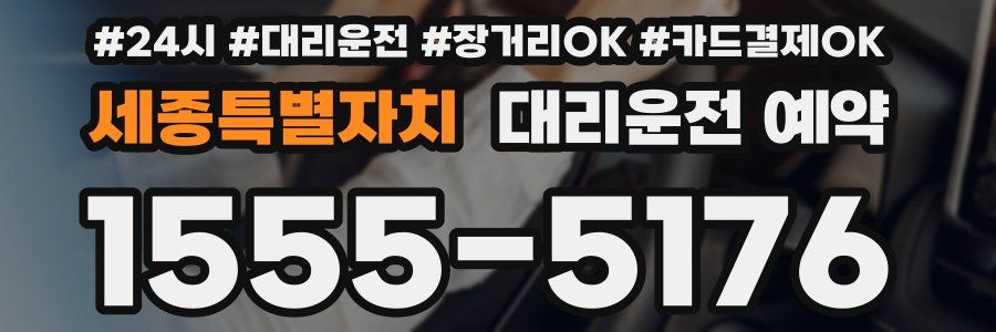 세종특별자치 대리운전 예약