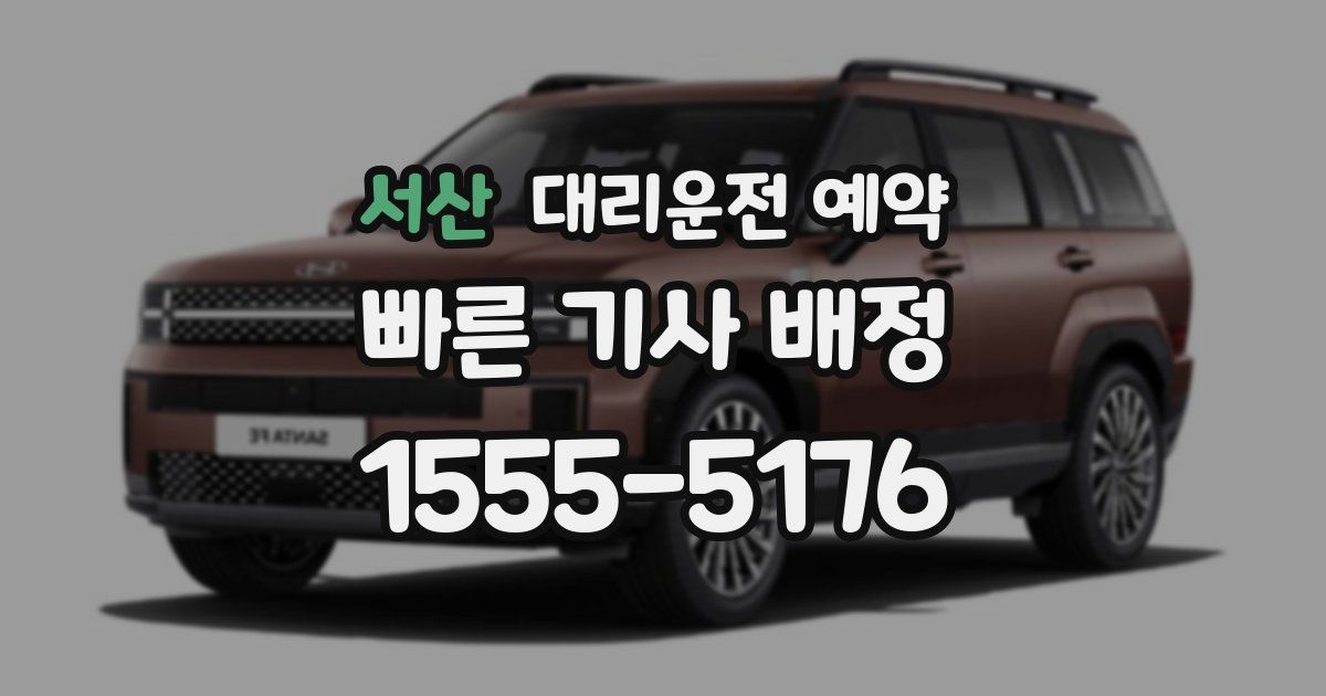 서산 대리운전 예약