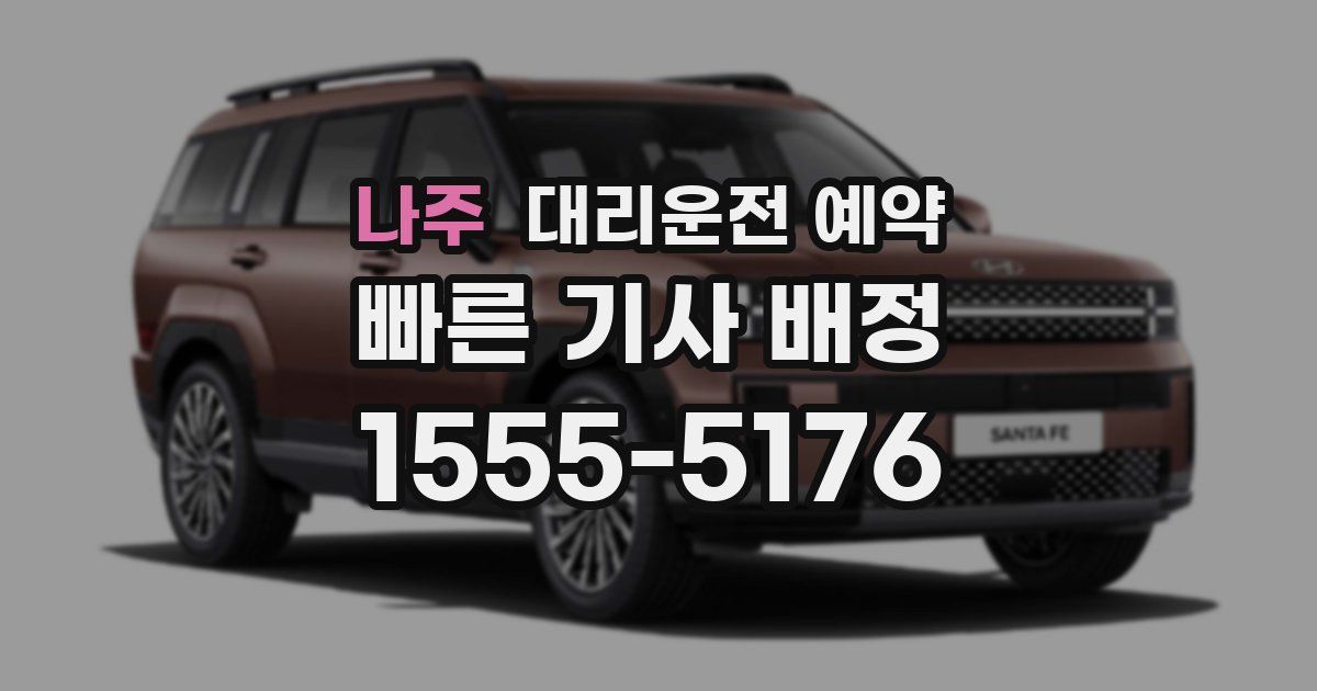 나주 대리운전 예약