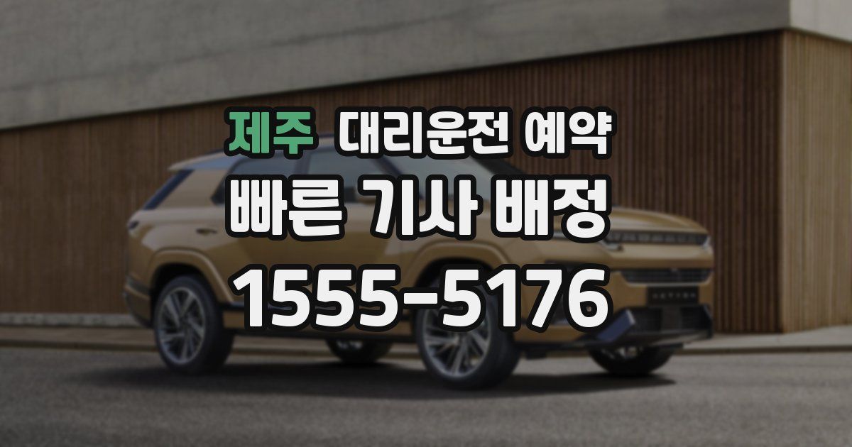 제주 대리운전 예약