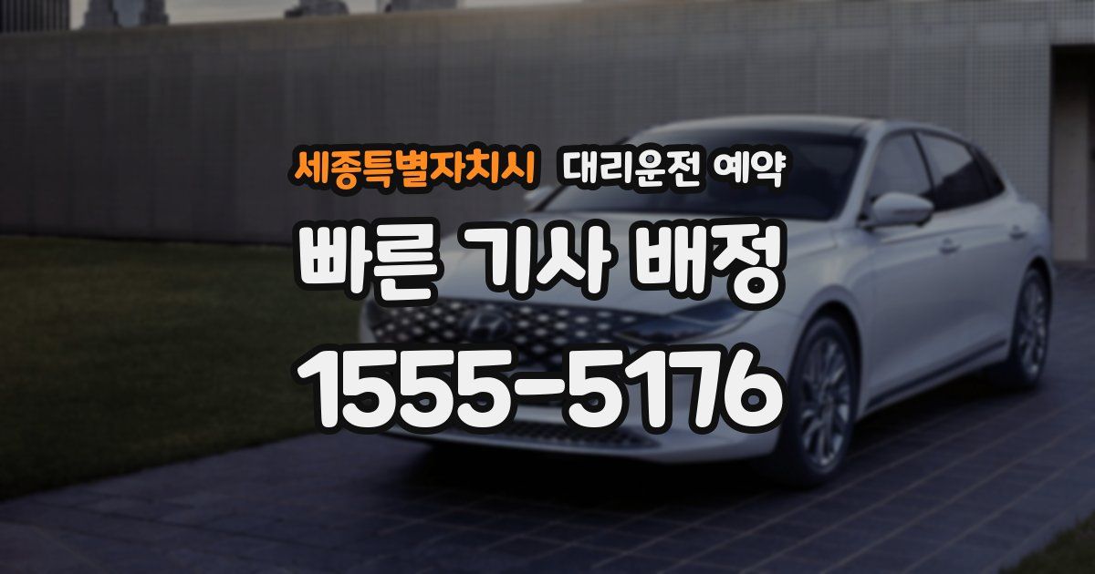 세종특별자치시 대리운전 예약