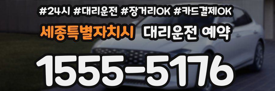 세종특별자치시 대리운전 예약