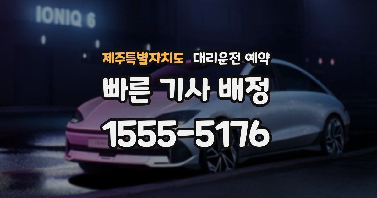 제주특별자치도 대리운전 예약