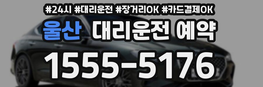 울산 대리운전 예약