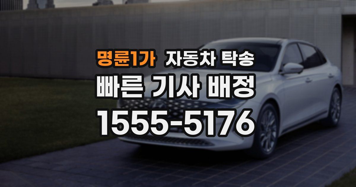 명륜1가 자동차 탁송