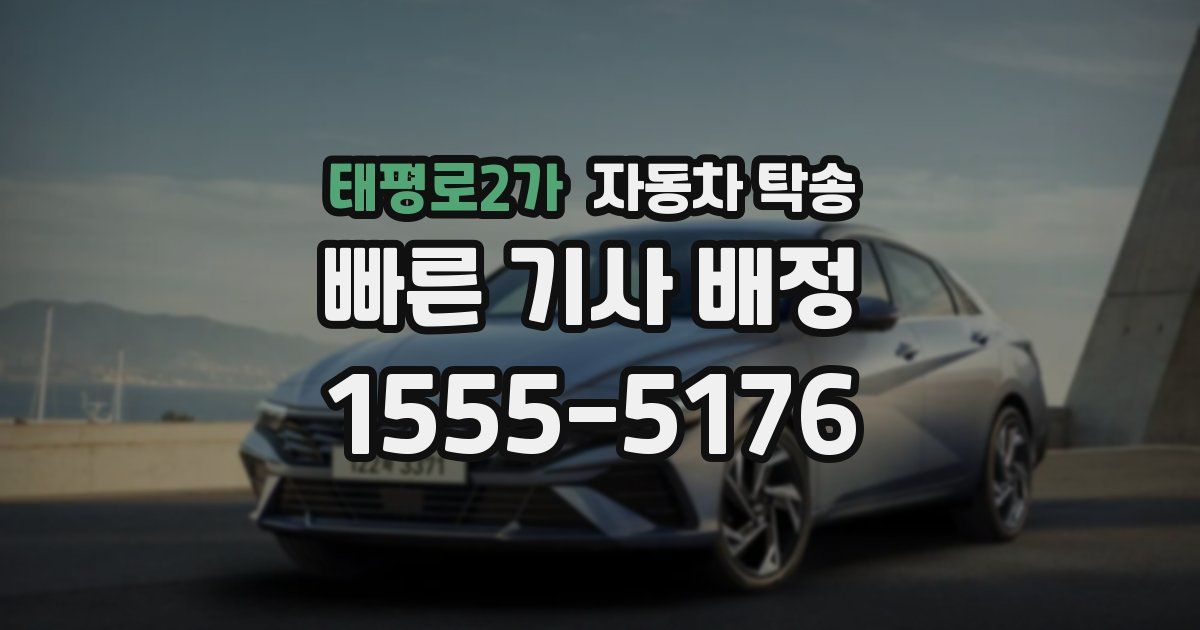 태평로2가 자동차 탁송