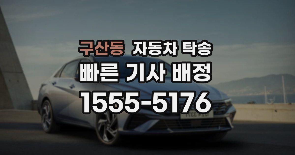 구산동 자동차 탁송