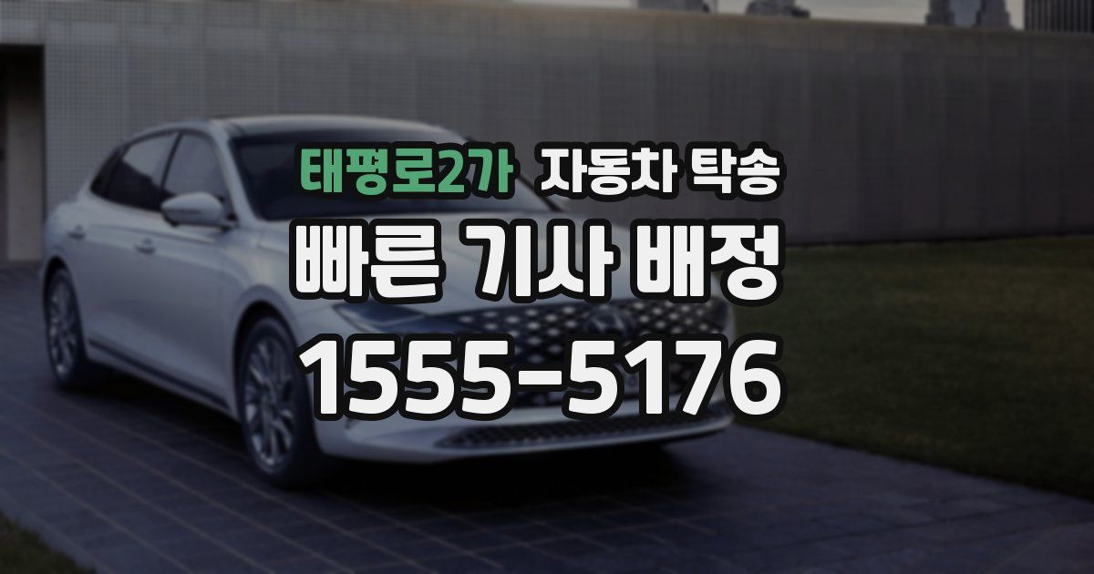 태평로2가 자동차 탁송