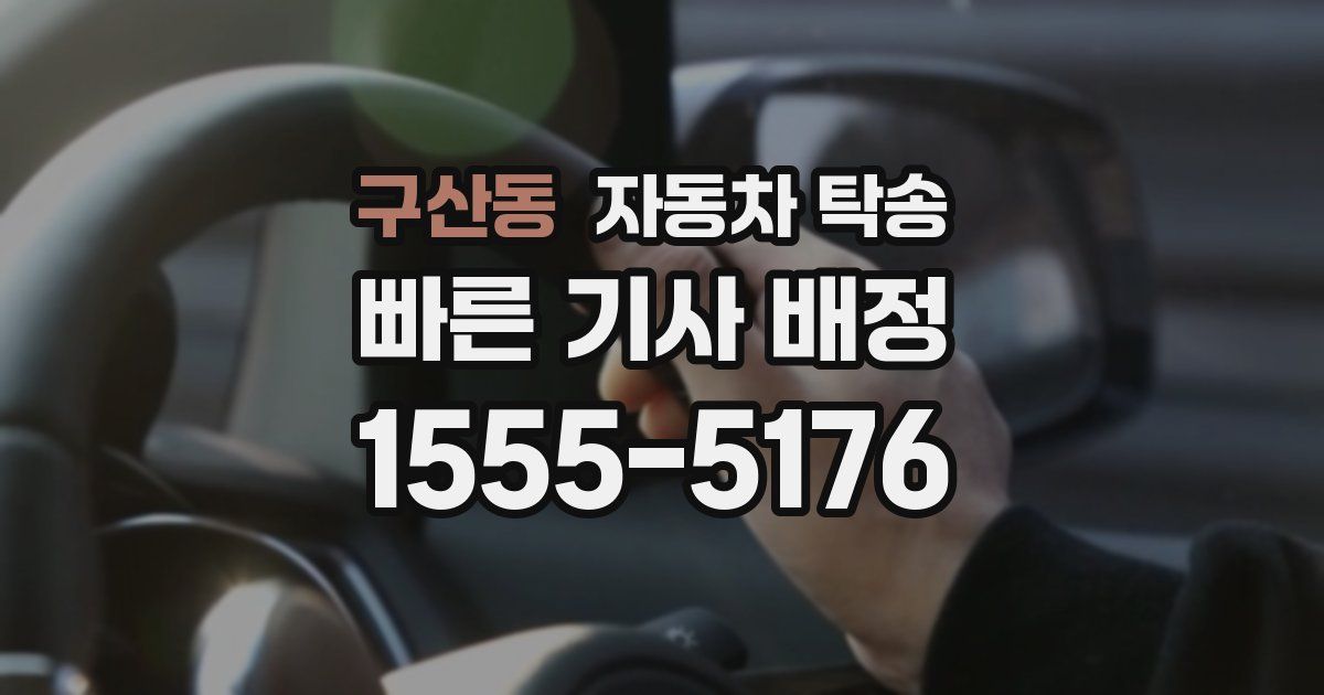 구산동 자동차 탁송
