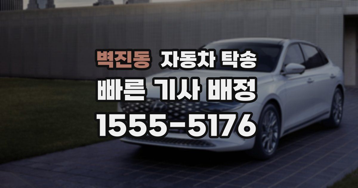 벽진동 자동차 탁송