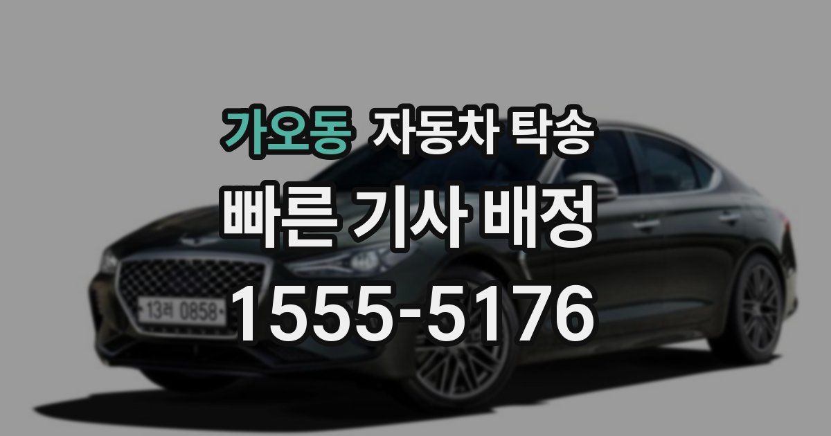 가오동 자동차 탁송