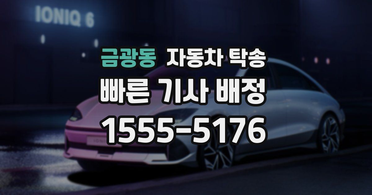 금광동 자동차 탁송