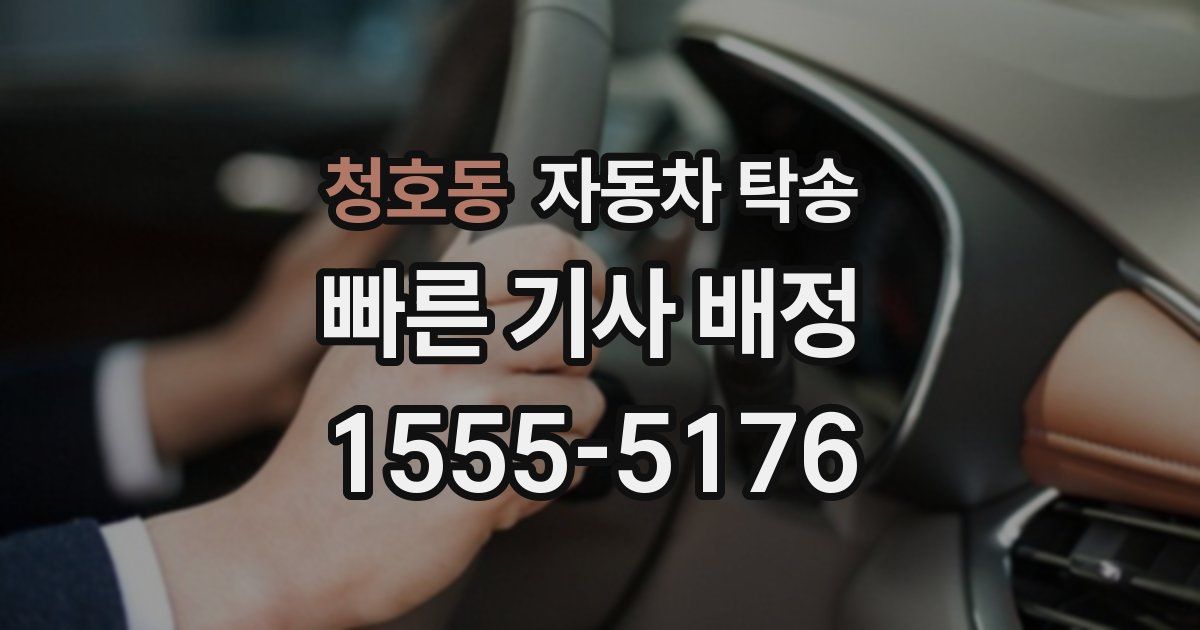 청호동 자동차 탁송