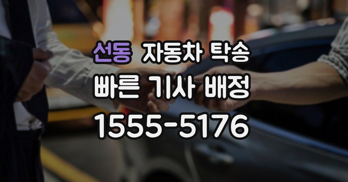 선동 자동차 탁송