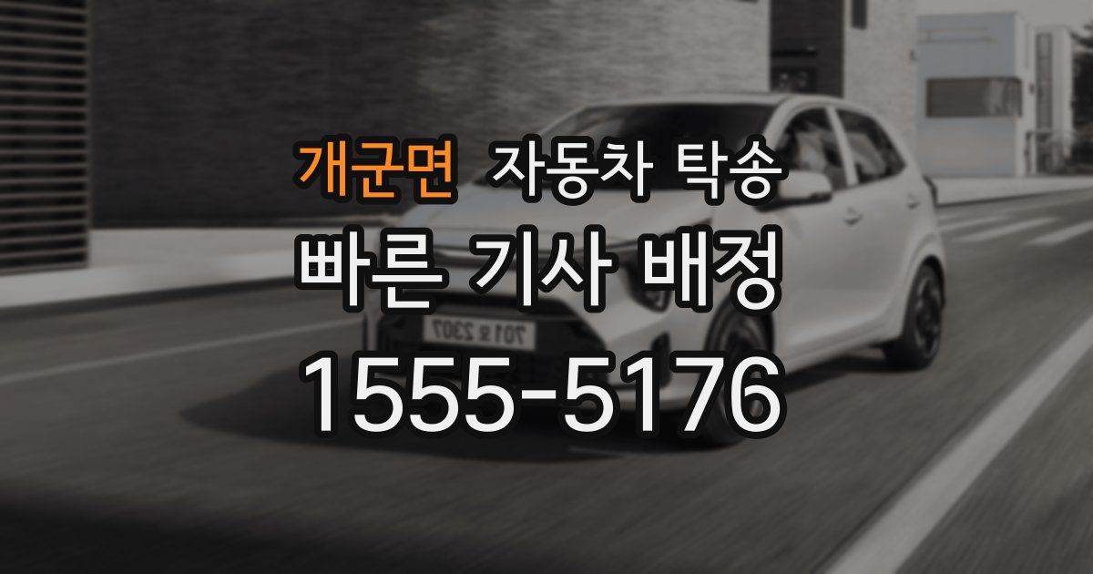 개군면 자동차 탁송