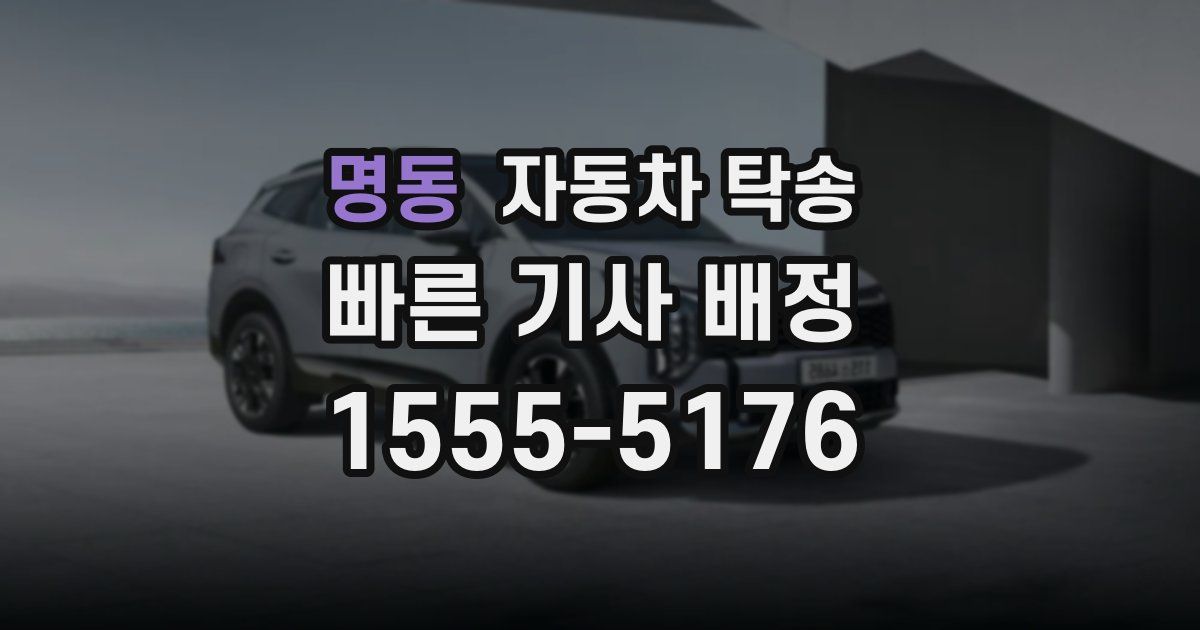 명동 자동차 탁송