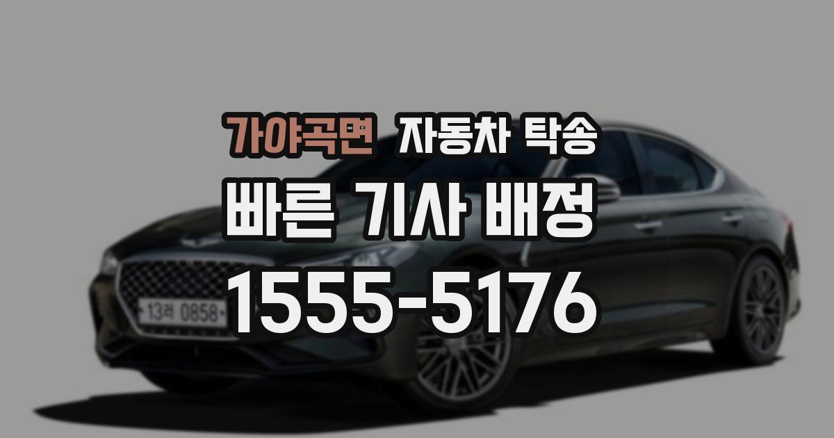 가야곡면 자동차 탁송