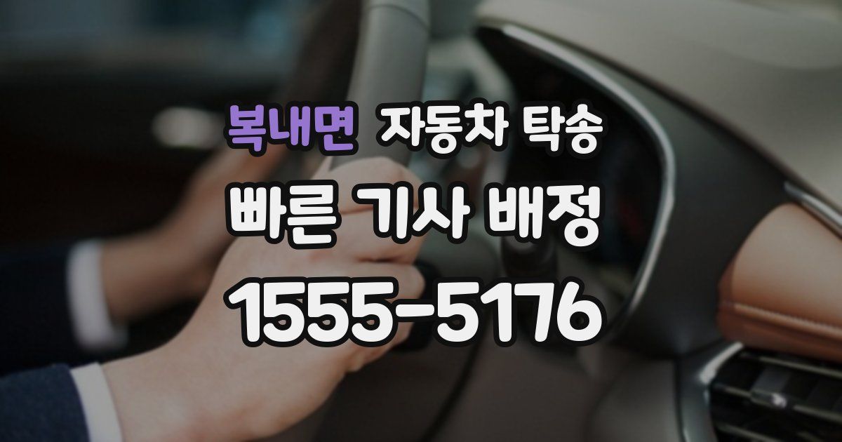 복내면 자동차 탁송