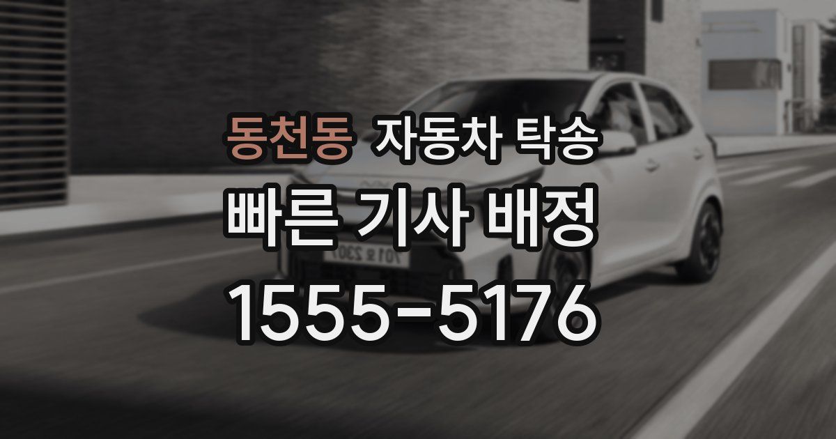 동천동 자동차 탁송