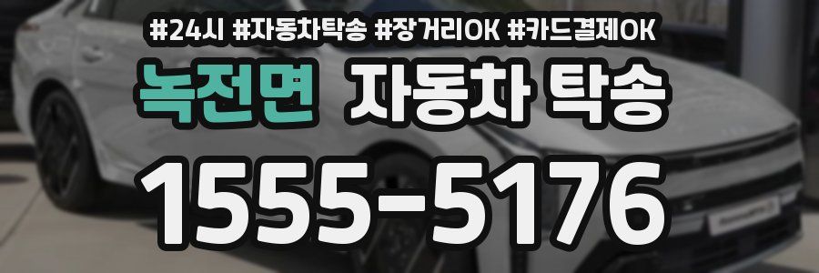 녹전면 자동차 탁송