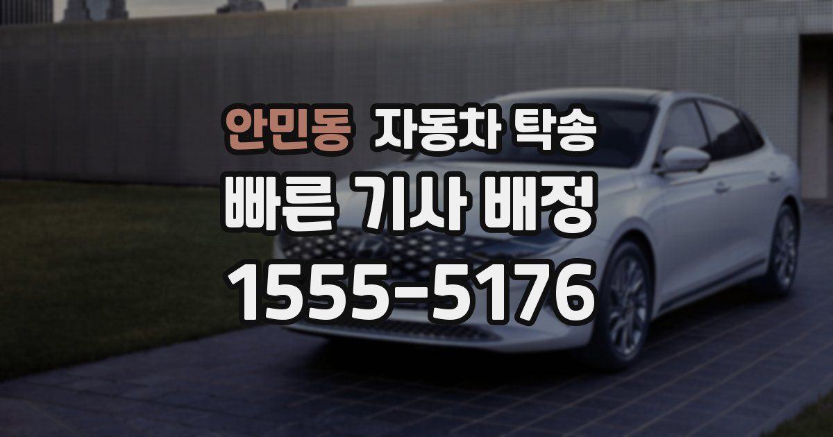 안민동 자동차 탁송