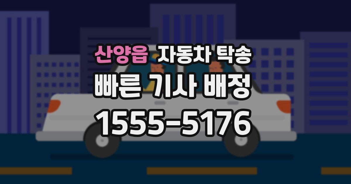 산양읍 자동차 탁송