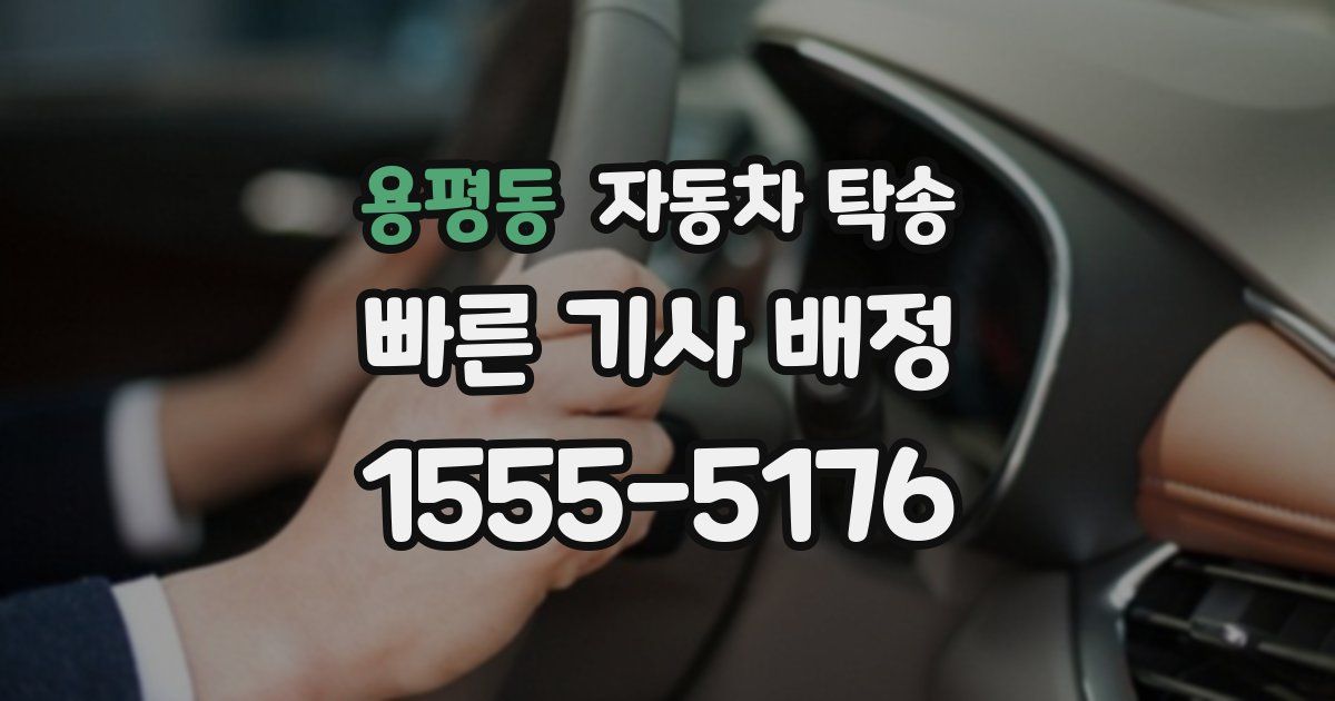 용평동 자동차 탁송