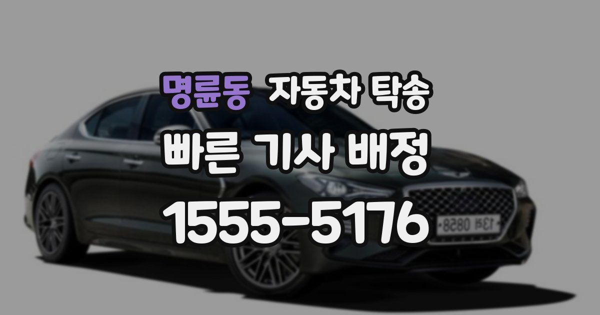 명륜동 자동차 탁송