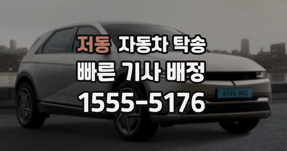 저동 자동차 탁송