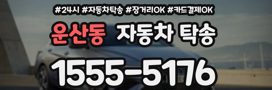 운산동 자동차 탁송