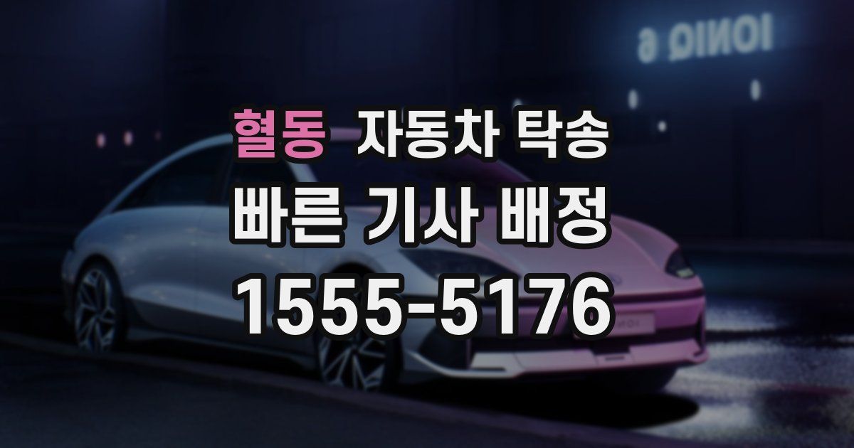 혈동 자동차 탁송