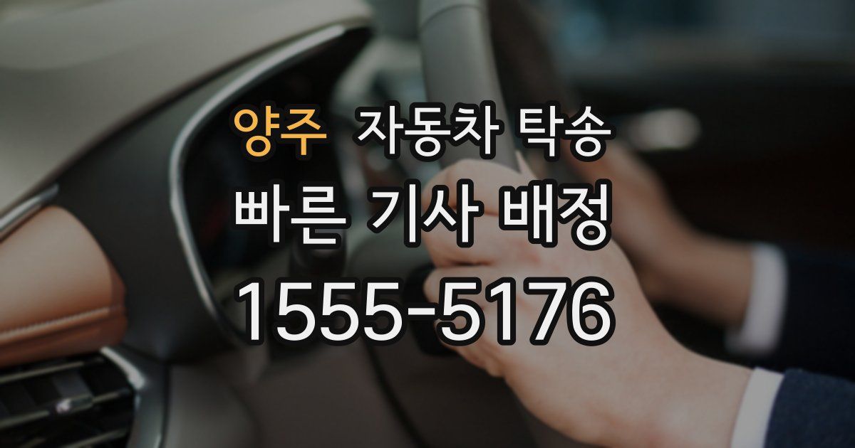 양주 자동차 탁송