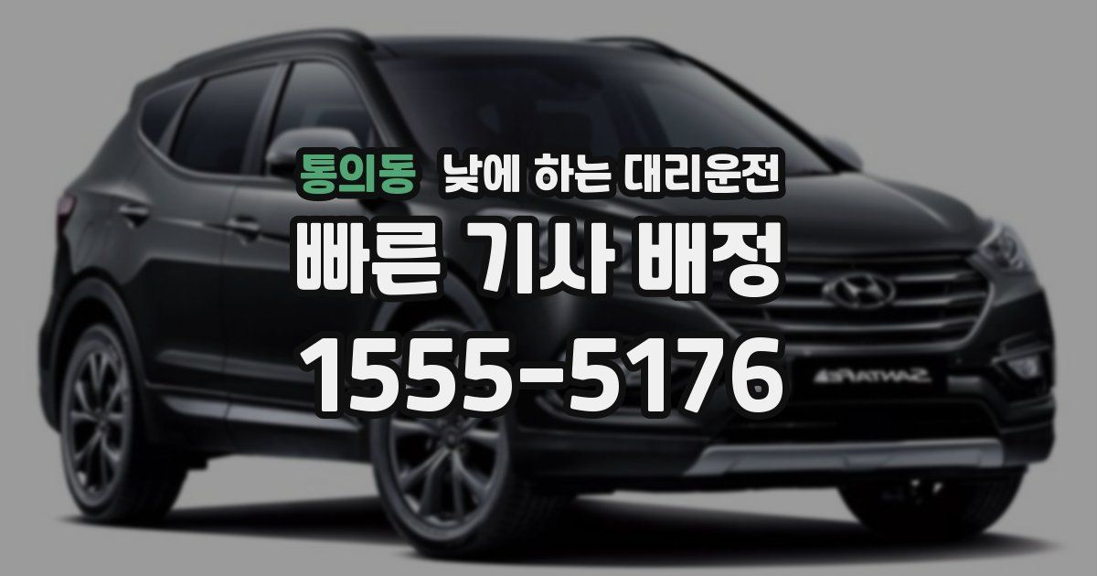 통의동 낮에 하는 대리운전