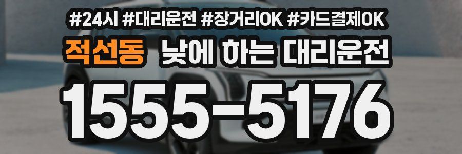 적선동 낮에 하는 대리운전