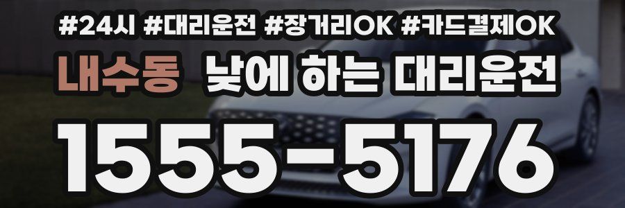 내수동 낮에 하는 대리운전