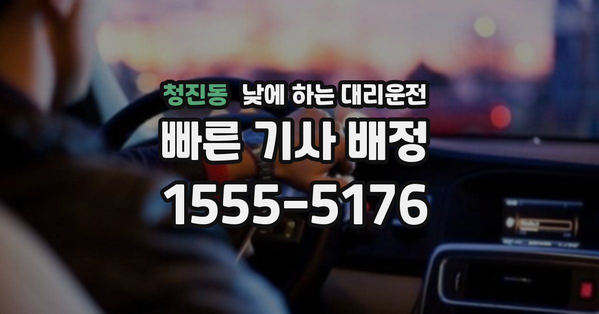 청진동 낮에 하는 대리운전