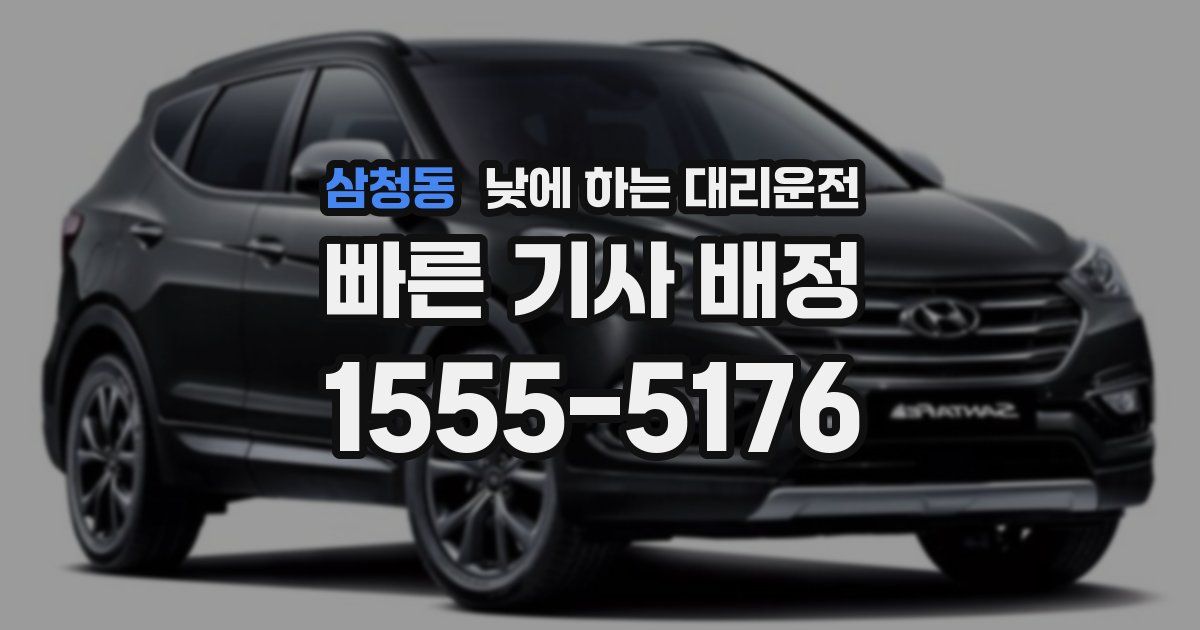 삼청동 낮에 하는 대리운전