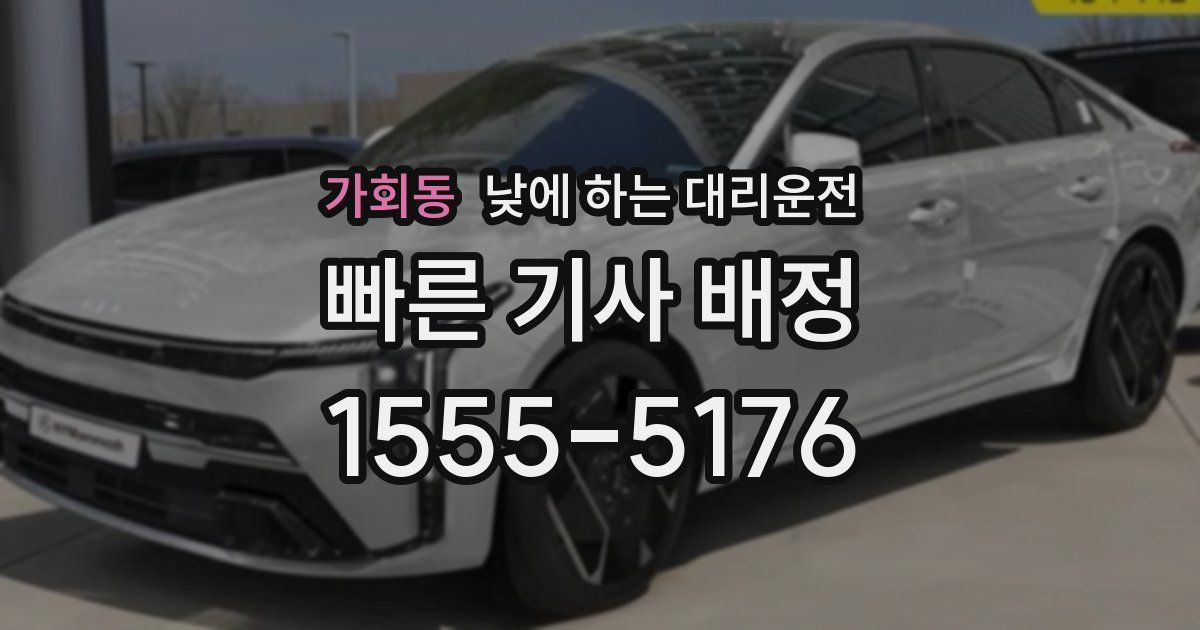 가회동 낮에 하는 대리운전