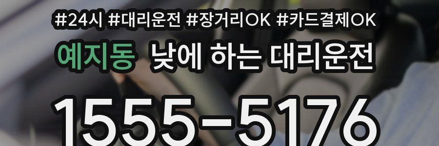 예지동 낮에 하는 대리운전