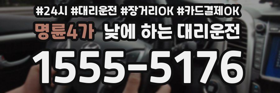 명륜4가 낮에 하는 대리운전