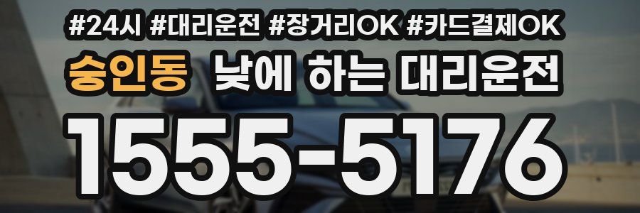 숭인동 낮에 하는 대리운전