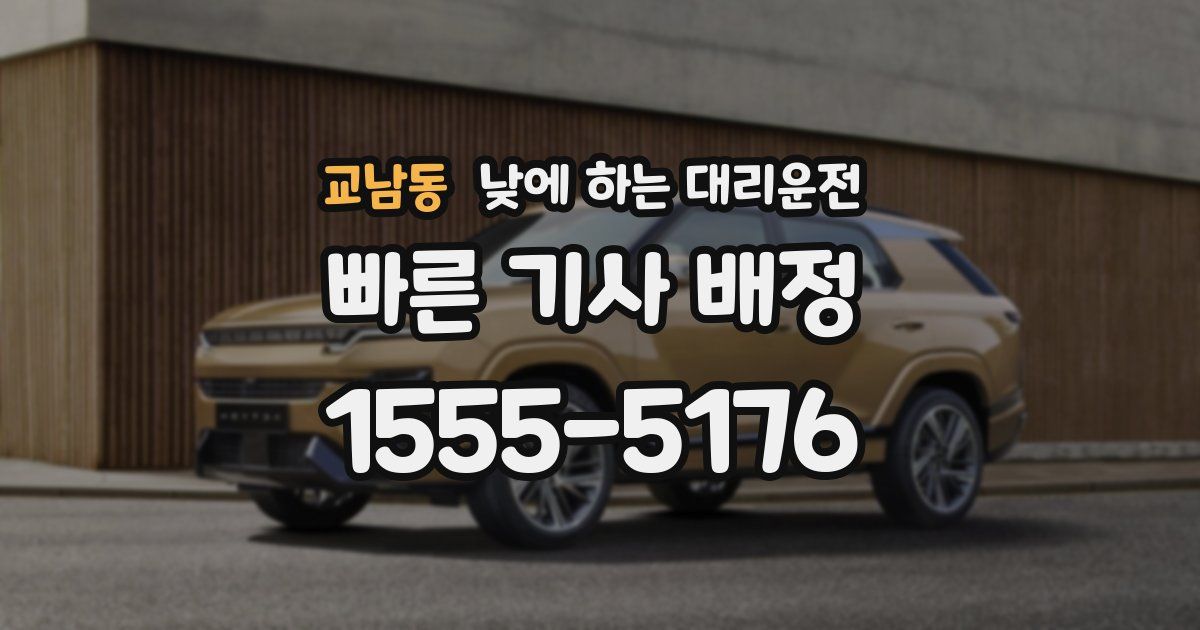 교남동 낮에 하는 대리운전