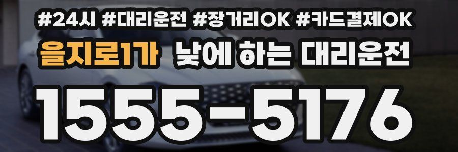 을지로1가 낮에 하는 대리운전