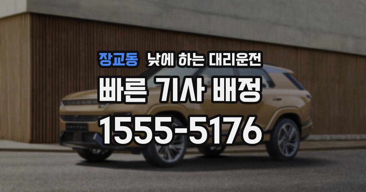 장교동 낮에 하는 대리운전