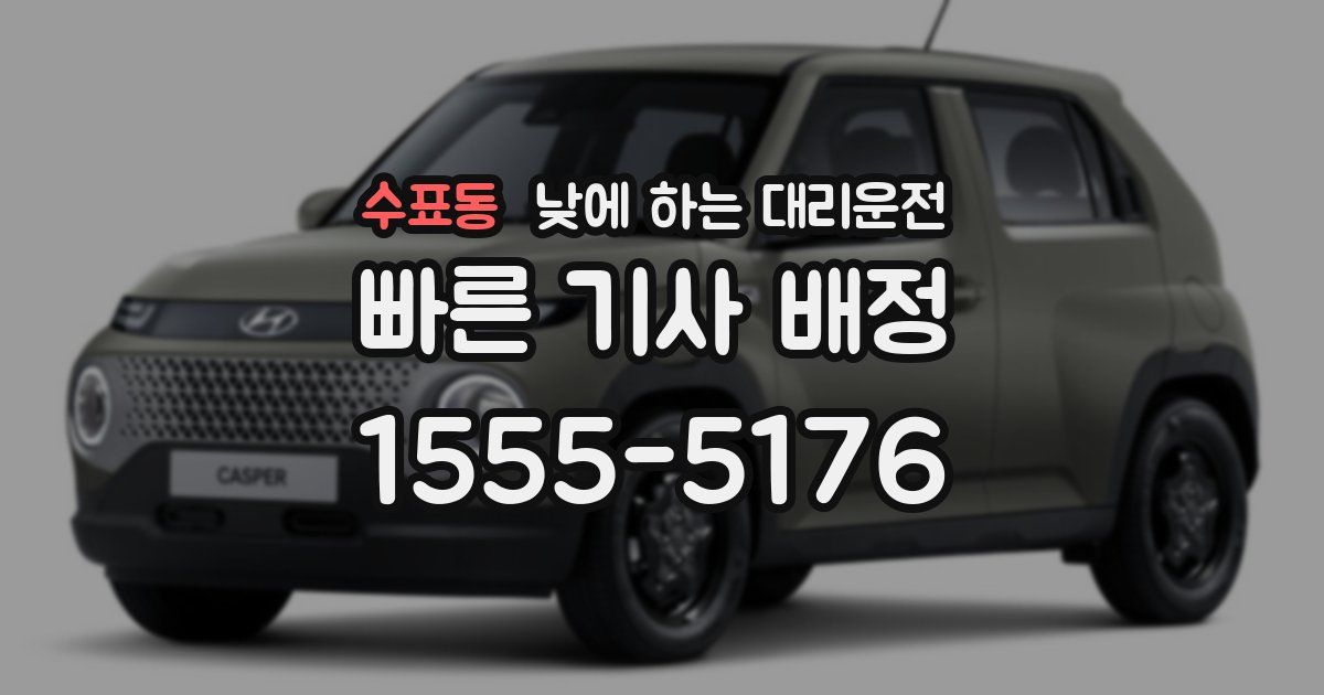 수표동 낮에 하는 대리운전