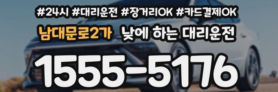 남대문로2가 낮에 하는 대리운전