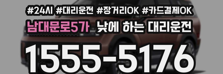 남대문로5가 낮에 하는 대리운전